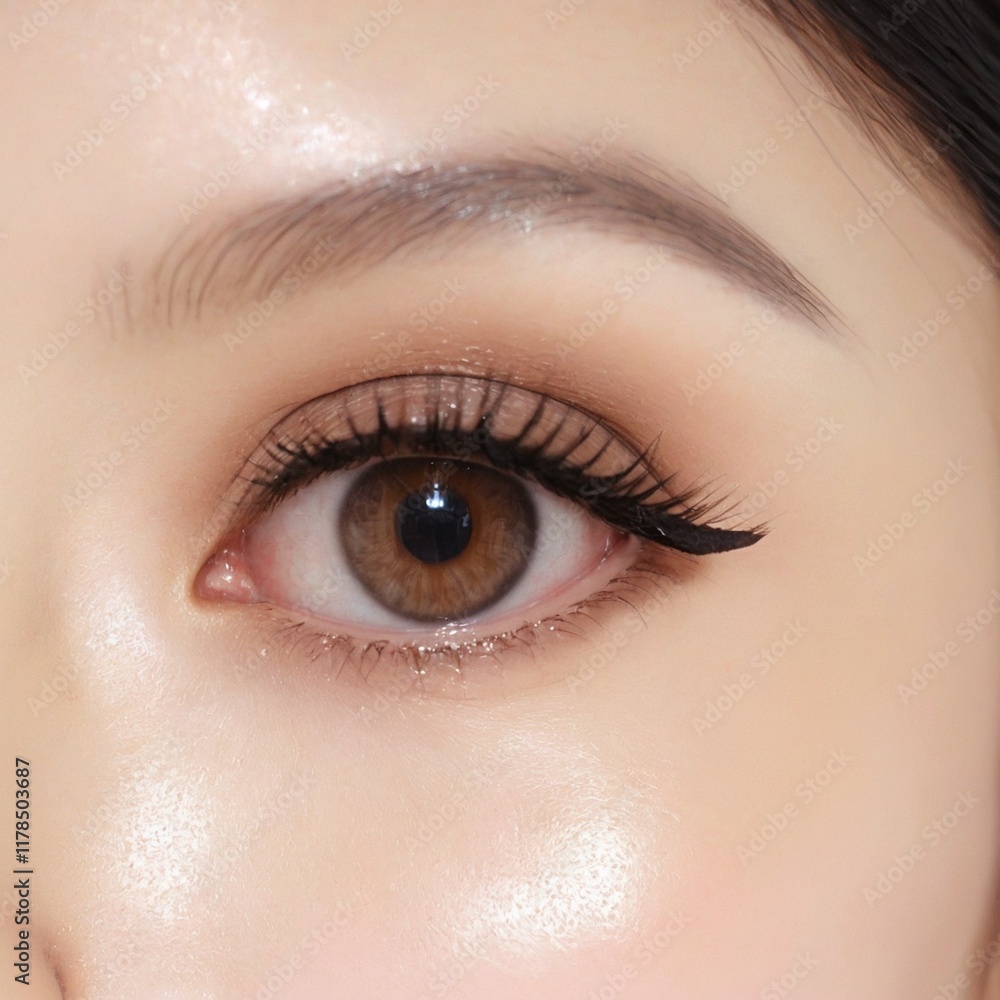 Obraz premium woman, make-up, eye shadow, make-up, skincare, cosmetics, beauty, natural, anti-aging, aging care, beautiful skin, whitening, beautiful face,