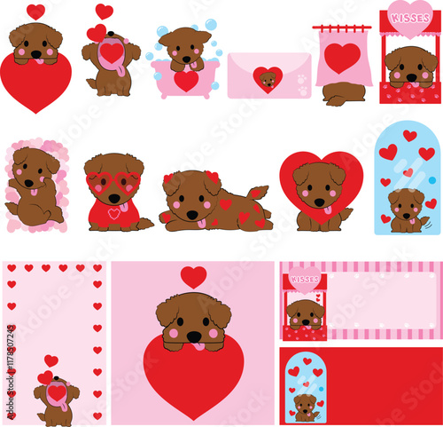 Fluffy brown dog Valentine.