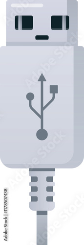 usb 3 type cable vector illustration