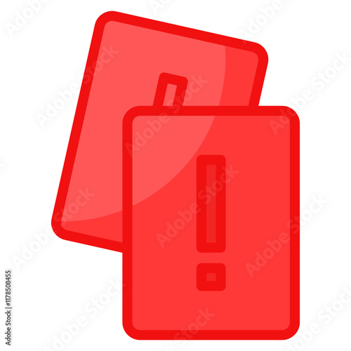 Yellow Card  Icon Element For Design