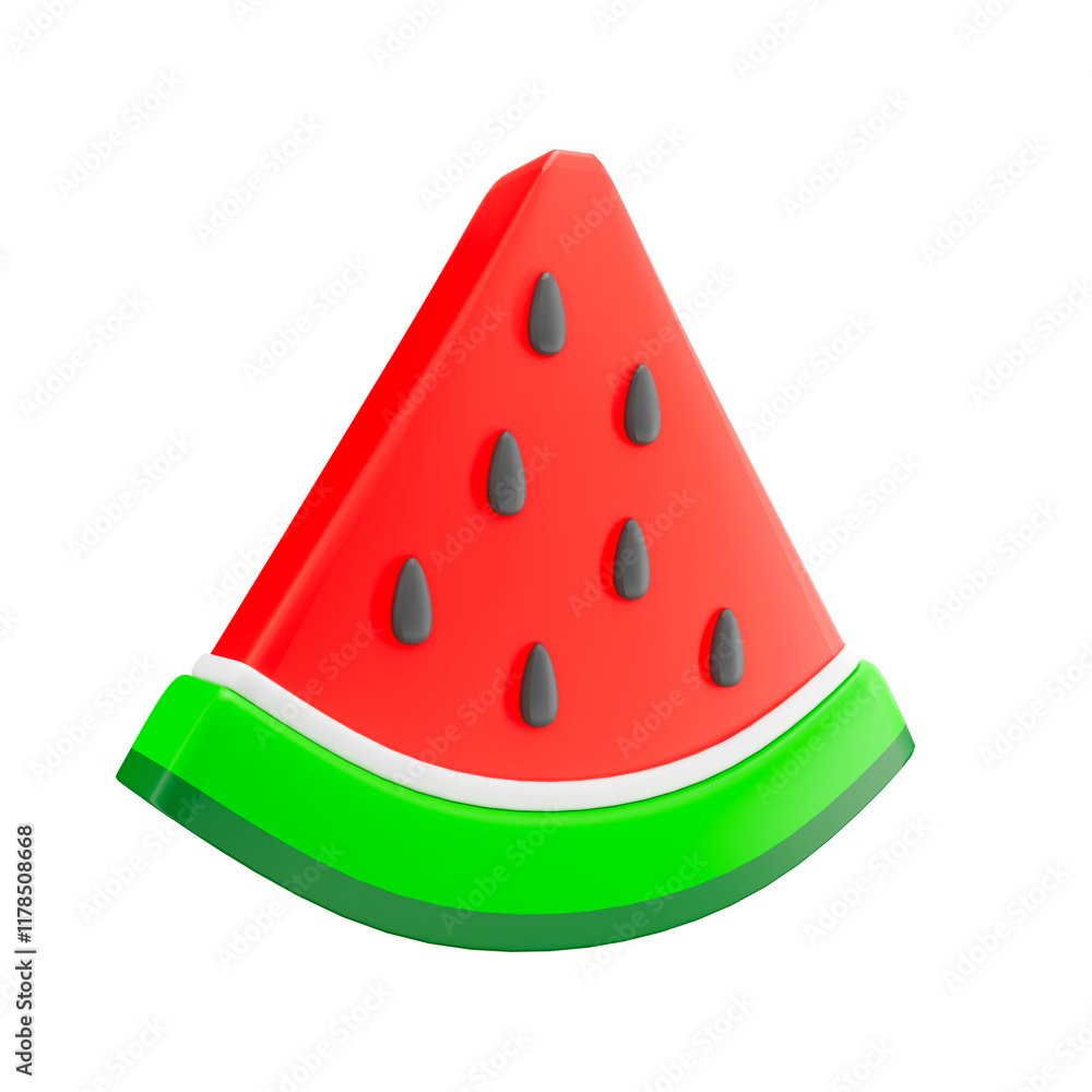 3d icon render slice of watermelon 3d icon render slice of watermelon
