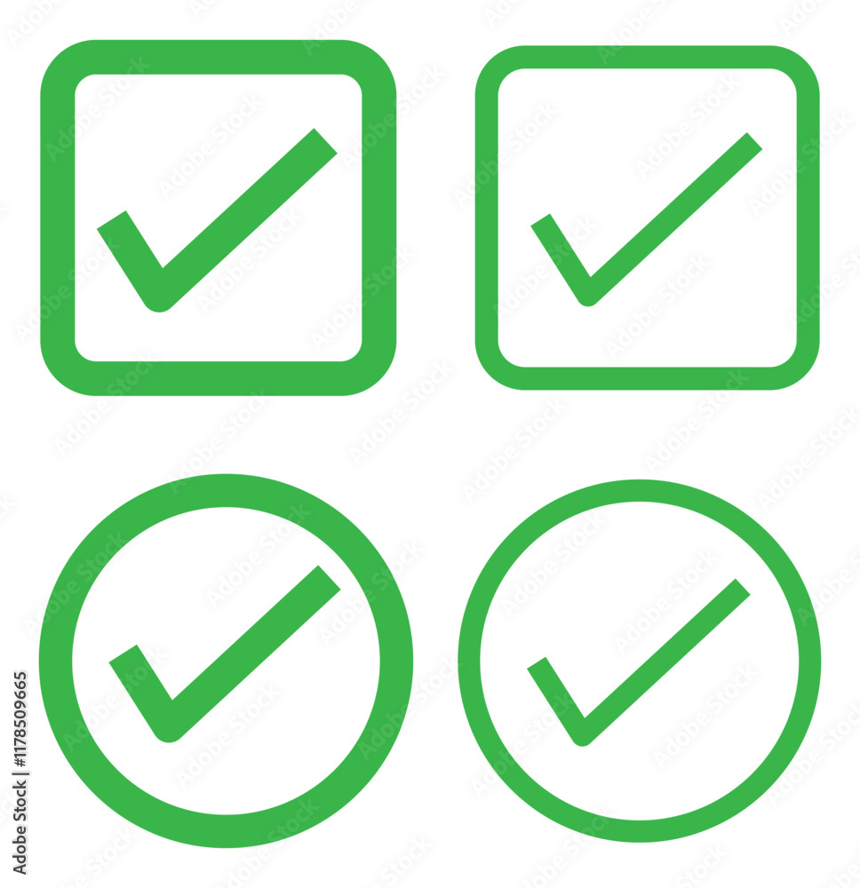 Check mark icon set. Tick symbol. approved symbol eps 10. Check mark icon set. Tick symbol. approved symbol eps 10.