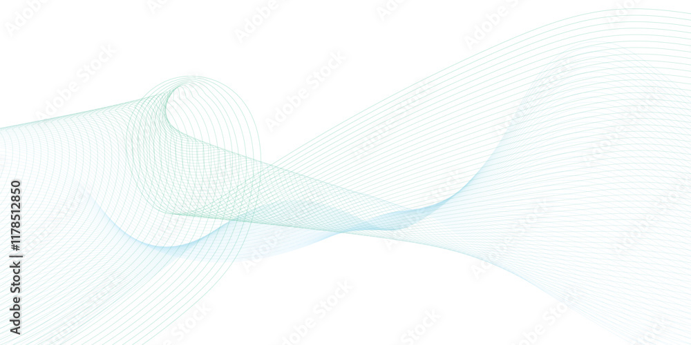 Smoky stream of transparent gray wave Abstract wave background