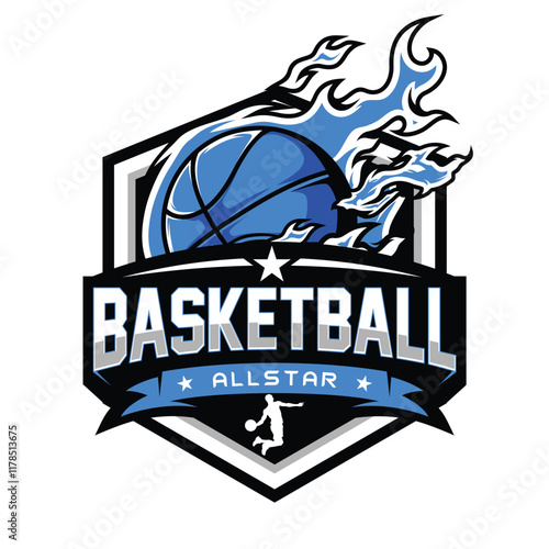 Basketball School Academy Logo Design vector