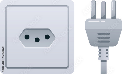 Power plug connector and socket