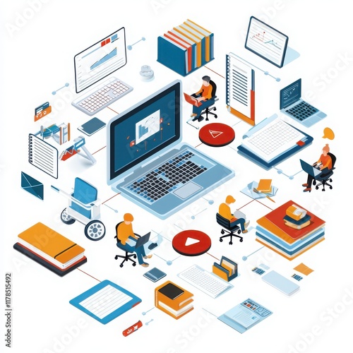 Wallpaper Mural Enhancing digital literacy accessible learning resources and tools for all online setting infographic modern environment user-centered design Torontodigital.ca