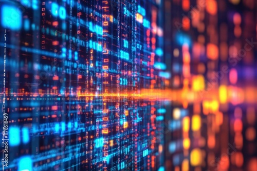 Wallpaper Mural Digital data flow visualized with vibrant colors and patterns in an abstract design showcasing technology and connectivity Torontodigital.ca