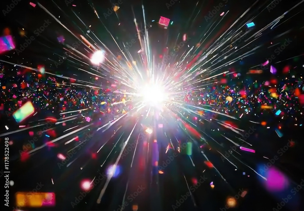 Obraz premium Colorful Celebration Explosion