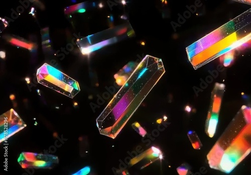 Abstract Colorful Crystal Structures