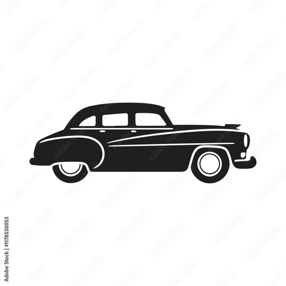 Minimalist Black Car Silhouette Icon Minimalist Black Car Silhouette Icon