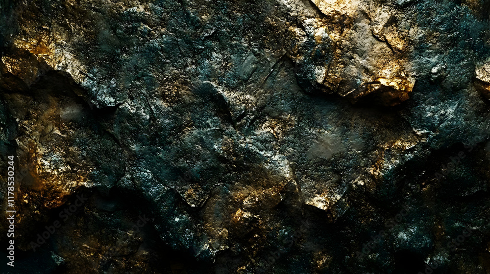 Dark Gold and Teal Abstract Rock Texture Background Dark Gold and Teal Abstract Rock Texture Background