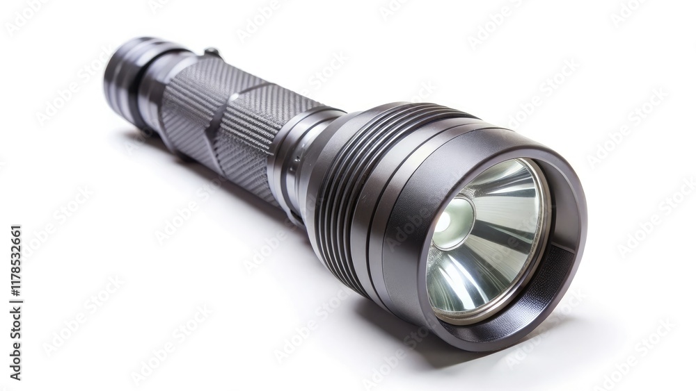 LED flashlight isolated on white background LED flashlight isolated on white background