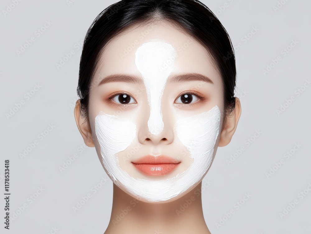 Woman in a white mask, captivating portrait exploring themes of anonymity, beauty, and mystery Woman in a white mask, captivating portrait exploring themes of anonymity, beauty, and mystery