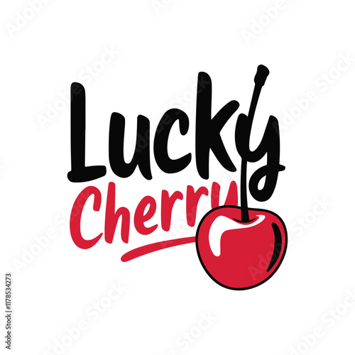 typography lucky cherry 