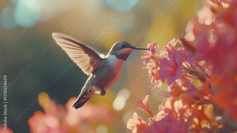 Hummingbird's Graceful Flight Amidst Blooming Azaleas A Stunning Display of Nature's Beauty Hummingbird's Graceful Flight Amidst Blooming Azaleas A Stunning Display of Nature's Beauty