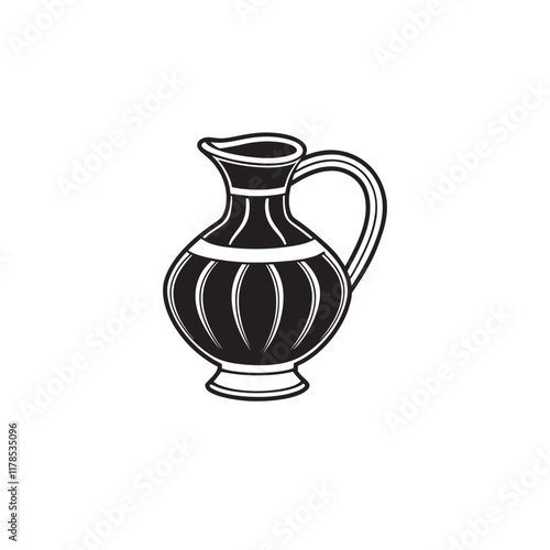 Ewer silhouette vector image