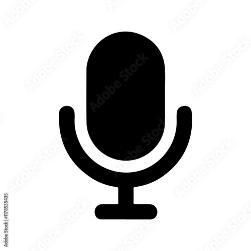 Speaker silhouette vector illustration on white background.