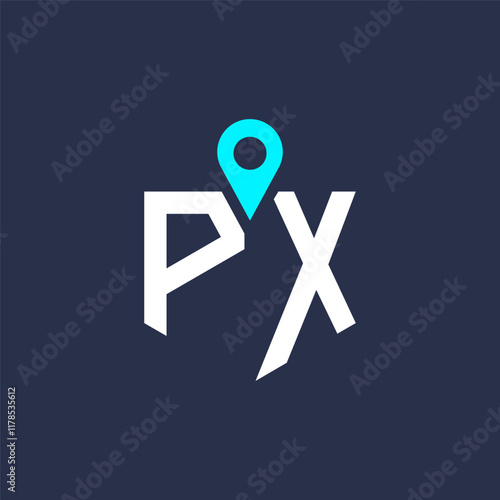 Free Download PX Location Logo Design for Recruitment and Navigation - Letter PX Logo Vector Icon - GFXLoad