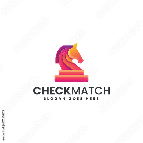 Check Match Gradient Colorful Logo