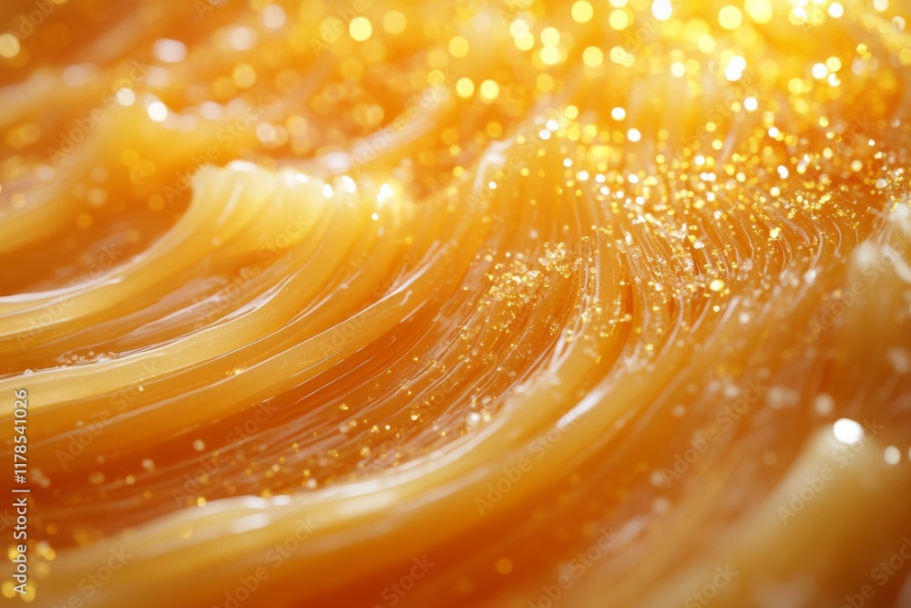 Close-up of a golden caramel pastry swirl Close-up of a golden caramel pastry swirl