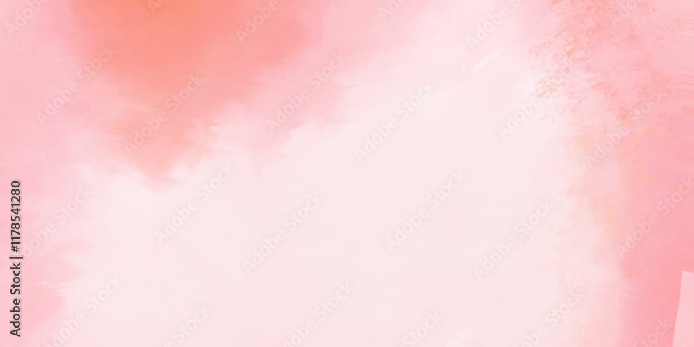 Fototapeta premium Soft Pink Watercolor Wash Background with Subtle Texture and a Pop of Color