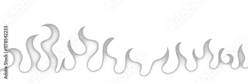 Flames gothic in stipple noise background. Fire dots neo tribal elements