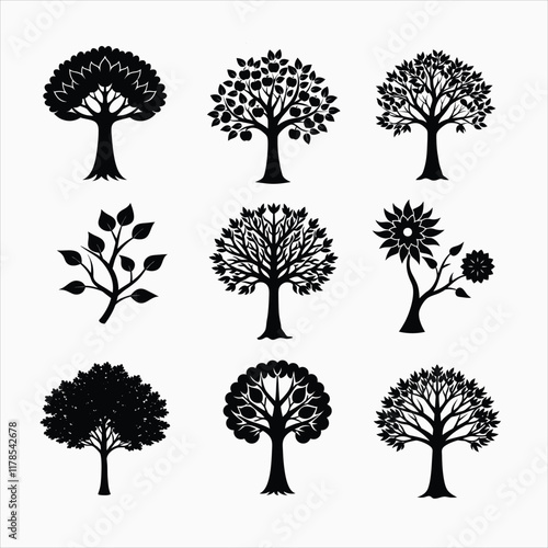 Foto Some silhouette image of tree