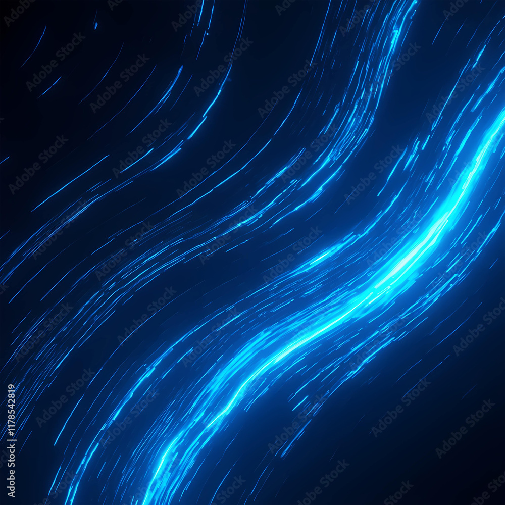 Fototapeta premium Abstract Digital Art with Dark Blue Background