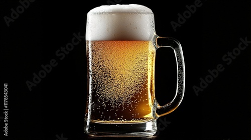 Frosty Beer Mug, Bubbles, Cold Drink photo