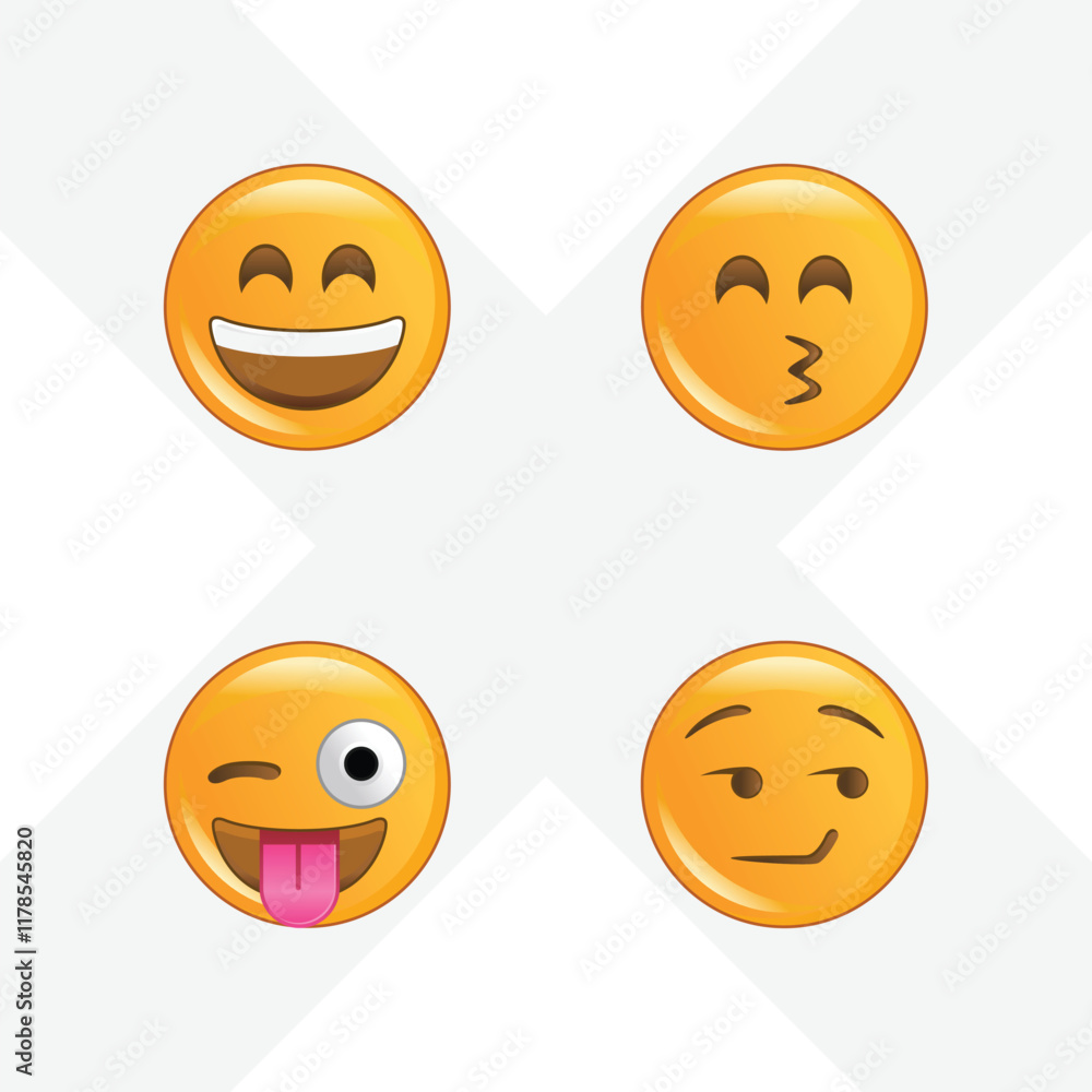 Fototapeta premium funny emoji vector