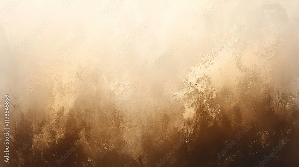 An abstract composition featuring a textured gradient of beige and brown tones. The delicate blending creates a soft and artistic background, perfect for design projects or elegant presentations.