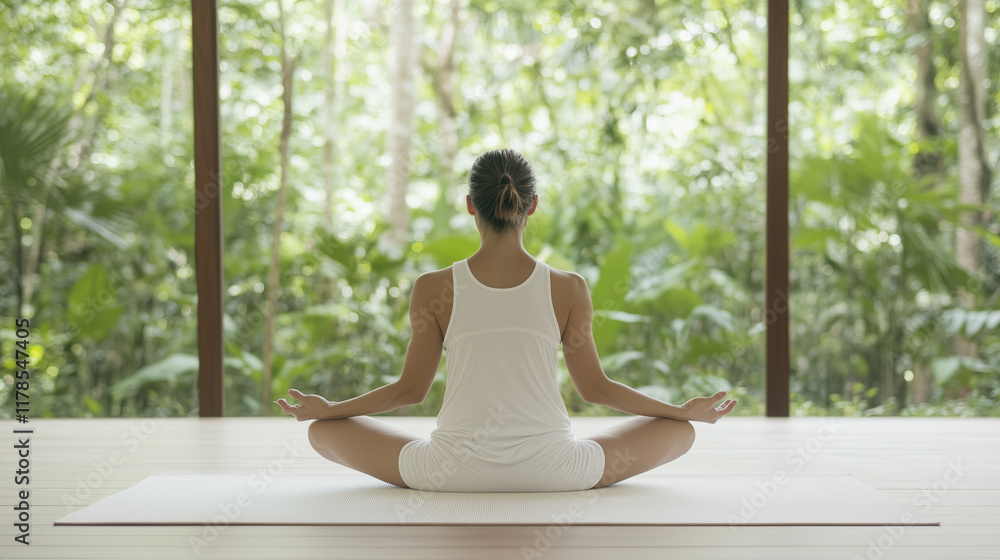 Fototapeta premium Peaceful Yoga by the Window