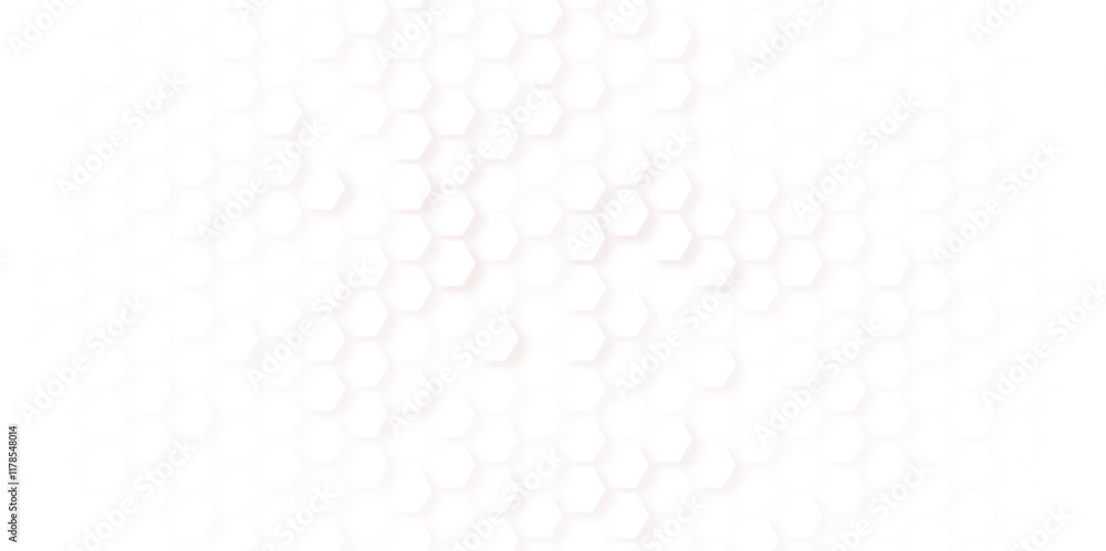 Fototapeta premium Abstract cube hexagon shape background. Vector banner design. Hexagons pattern. Geometric abstract background with simple hexagonal elements