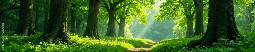 Dense foliage sways gently in the breeze amidst towering trunks, nature, foliage, foliage Dense foliage sways gently in the breeze amidst towering trunks, nature, foliage, foliage