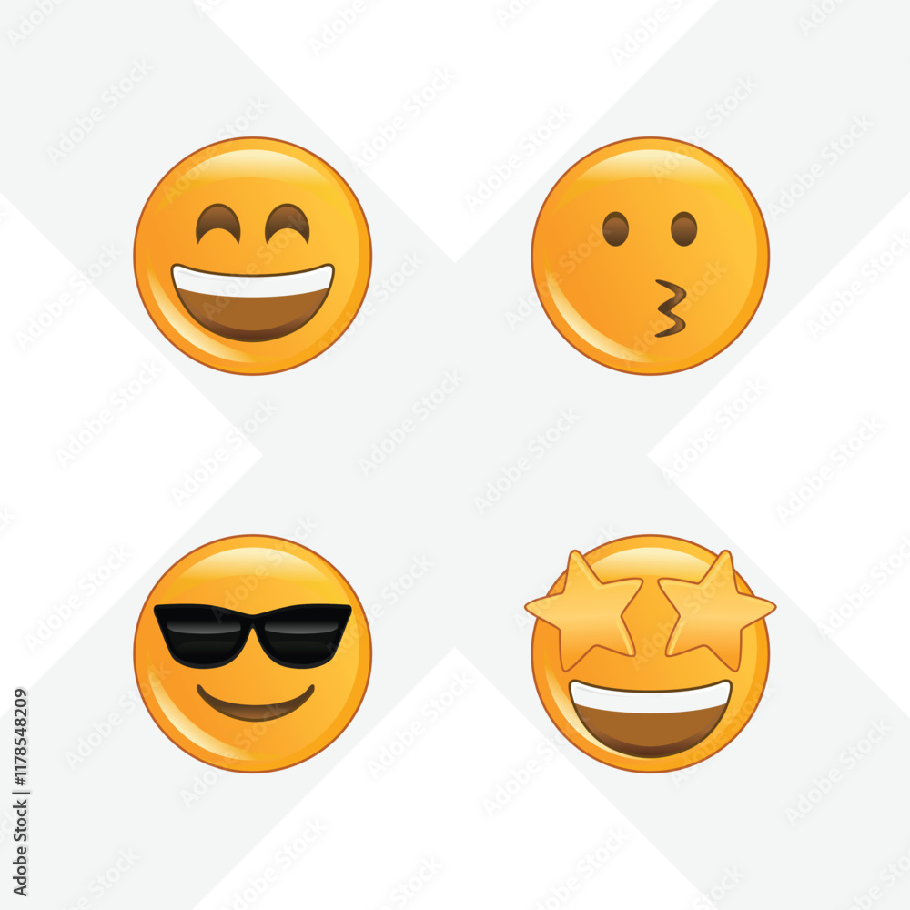 Fototapeta premium funny emoji vector