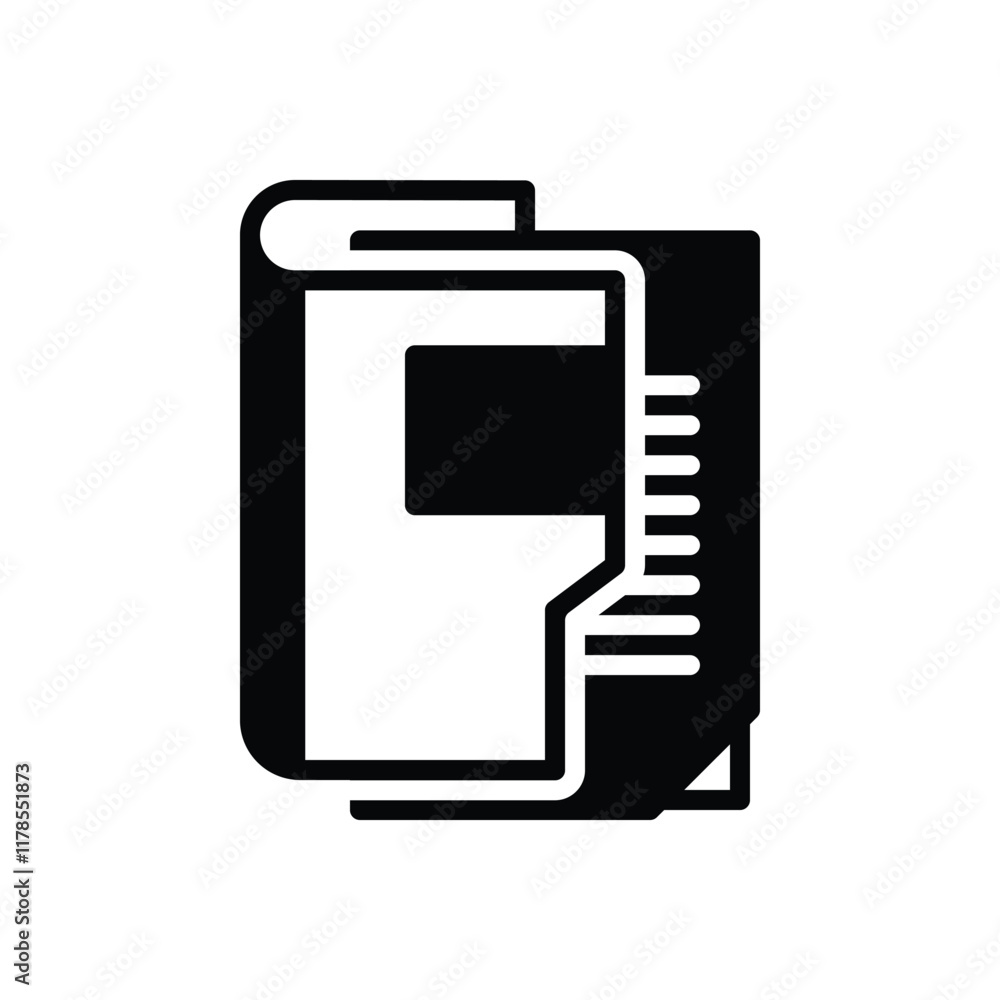 Black solid icon for document Black solid icon for document