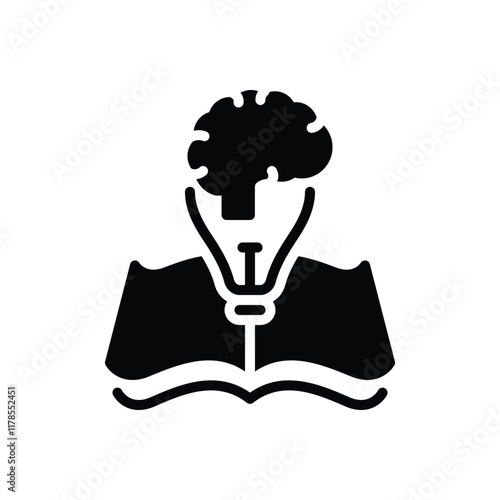 Black solid icon for knowledge