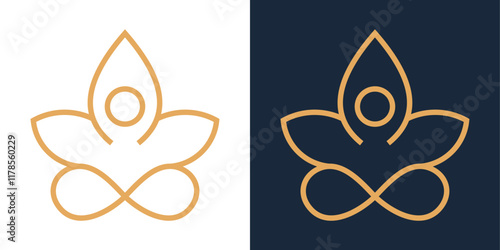 Yoga Logo Design, Creative Symbol, Icon line art abstrack