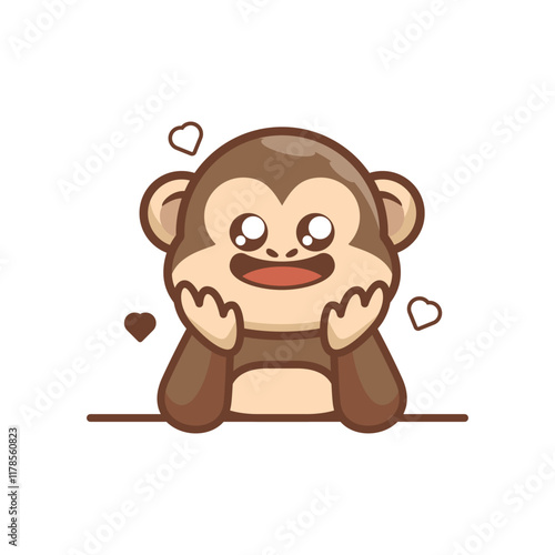 cute monkey happy