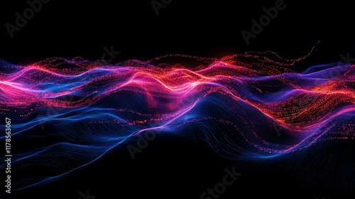 Dynamic Abstract Data Visualization in a Realistic World of Colorful Light Waves and Fluid Motion