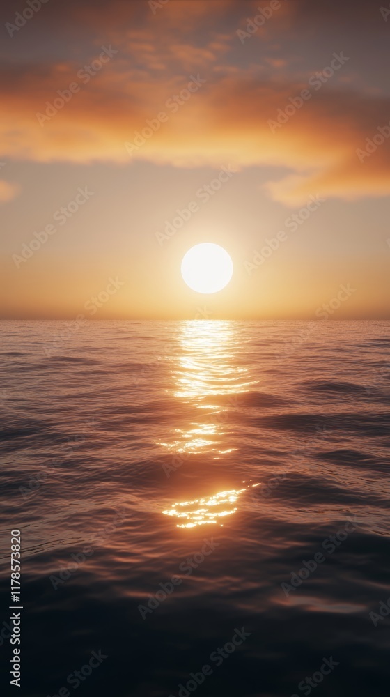 Captivating sunset over the ocean with vibrant colors reflecting on the water, creating a peaceful and serene scene. Captivating sunset over the ocean with vibrant colors reflecting on the water, creating a peaceful and serene scene.