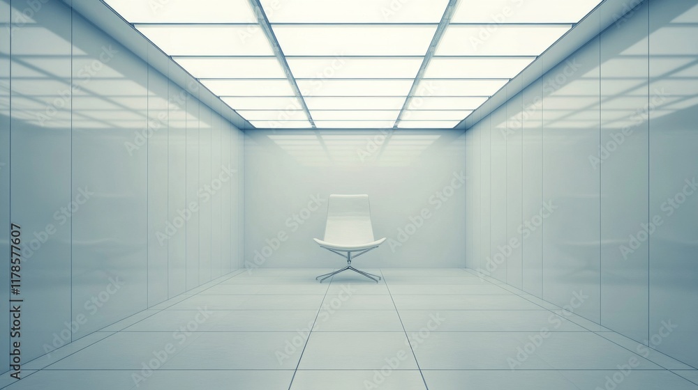 Fototapeta premium Minimalistic, empty meeting room, symbolizing a modern workspace design. 