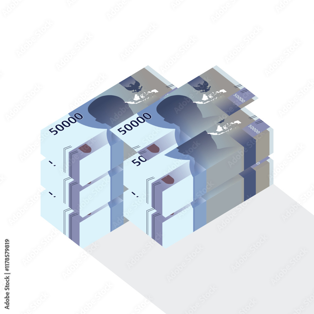 Naklejka premium rupiah money vector