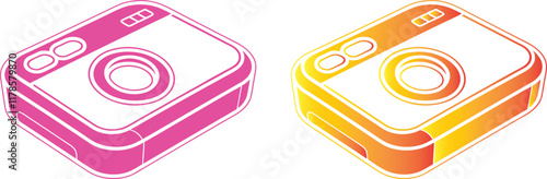 Minimalist backpack icons, red and black colors, simple geometric shapes, flat design, school supplies, luggage symbols, travel essentials, vector graphics, clean lines, contrasting colors, symmetrica