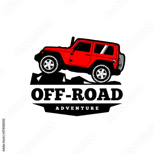 offroad adventure car 4x4 logo vector
