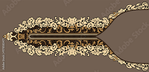 Dynamic textile borders infused with floral and ornamental elegance.