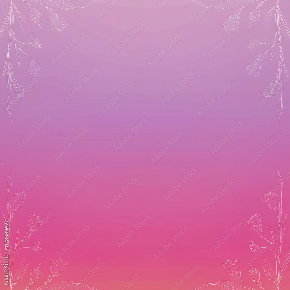 Soft Gradient of Pink and Purple A smooth color transition with faint floral outlines Soft Gradient of Pink and Purple A smooth color transition with faint floral outlines