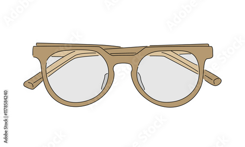 line art color of eyeglasses illustration