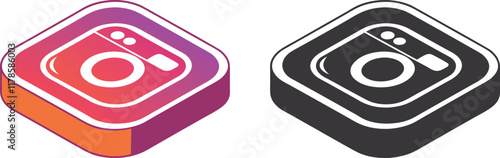 Minimalist backpack icons, red and black colors, simple geometric shapes, flat design, school supplies, luggage symbols, travel essentials, vector graphics, clean lines, contrasting colors, symmetrica