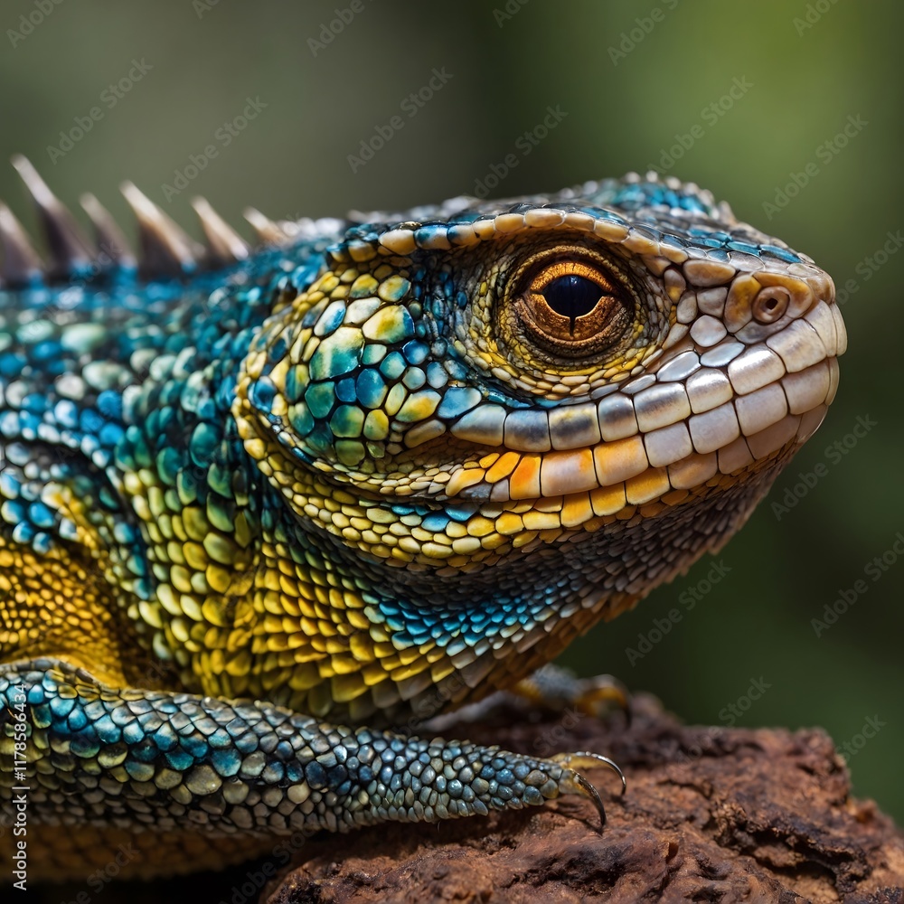 Close-Up Portrait of Allan's Lerista Highlighting Its Detailed Scales and Vibrant Hue Close-Up Portrait of Allan's Lerista Highlighting Its Detailed Scales and Vibrant Hue
